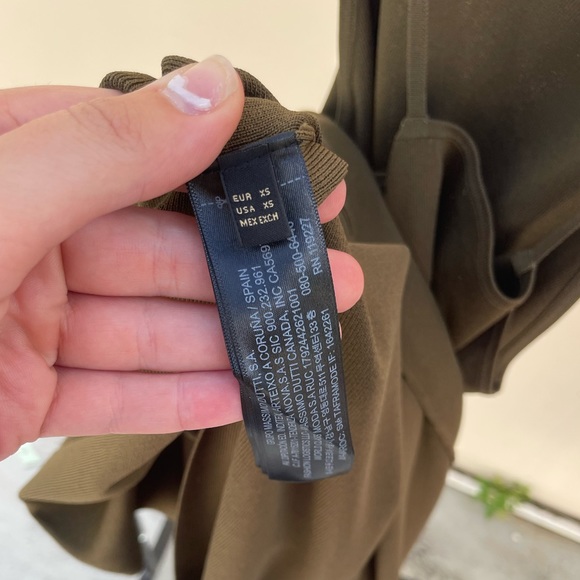 Massimo Dutti Green Knit Spaghetti Strap Slip Dress - Picture 11 of 14